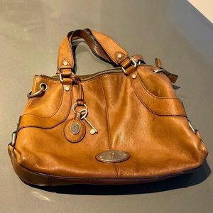 Fossil medium leather tote bag